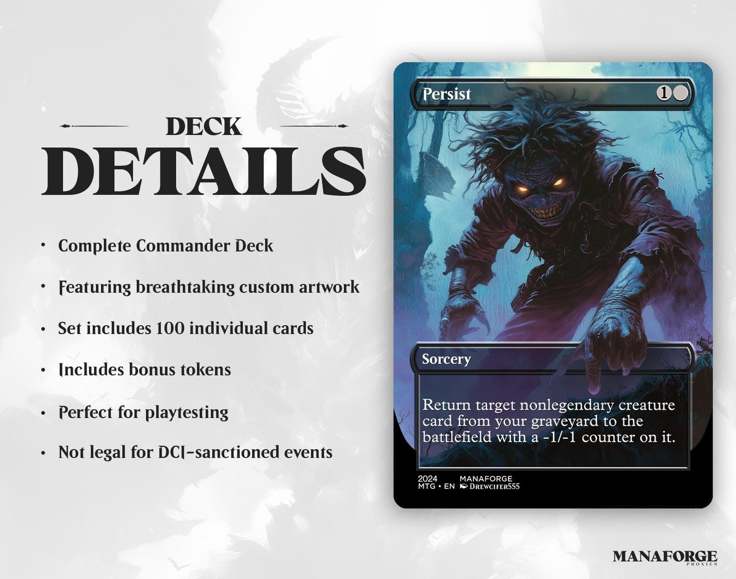 Rakdos, the Defiler Commander Deck – 100 Card Custom Art MTG EDH Proxy Deck & Bonus Tokens for Epic Gameplay