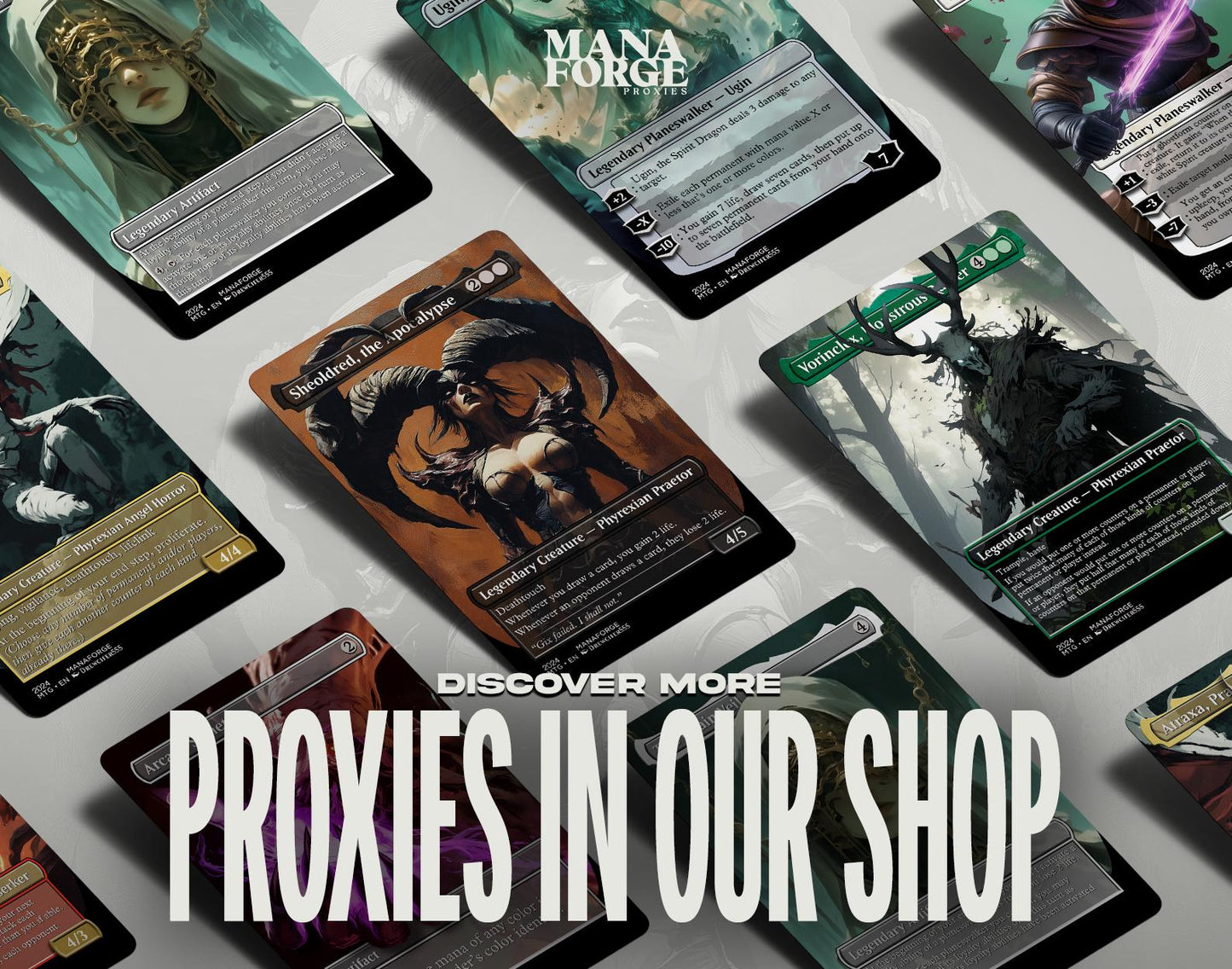 Force of Will Proxy – Borderless Custom Art MTG Card | Singles or Playset for Commander