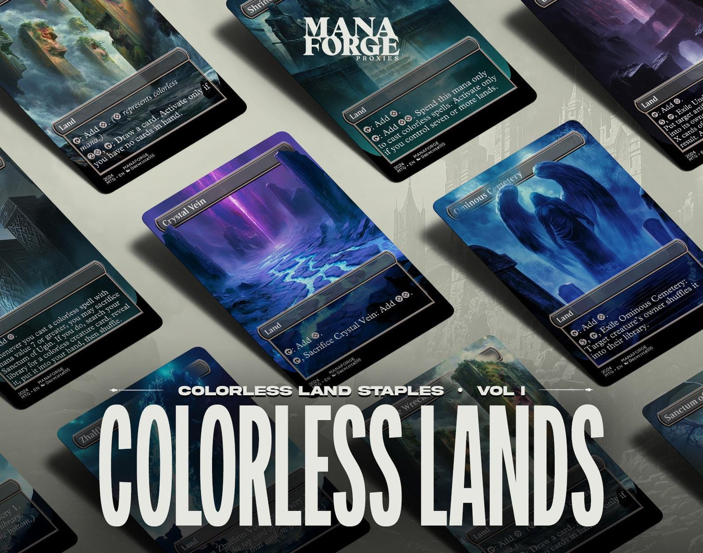 Colorless Land EDH Staples – Full Art MTG Proxies for Commander | Essential Lands Collection Volume One