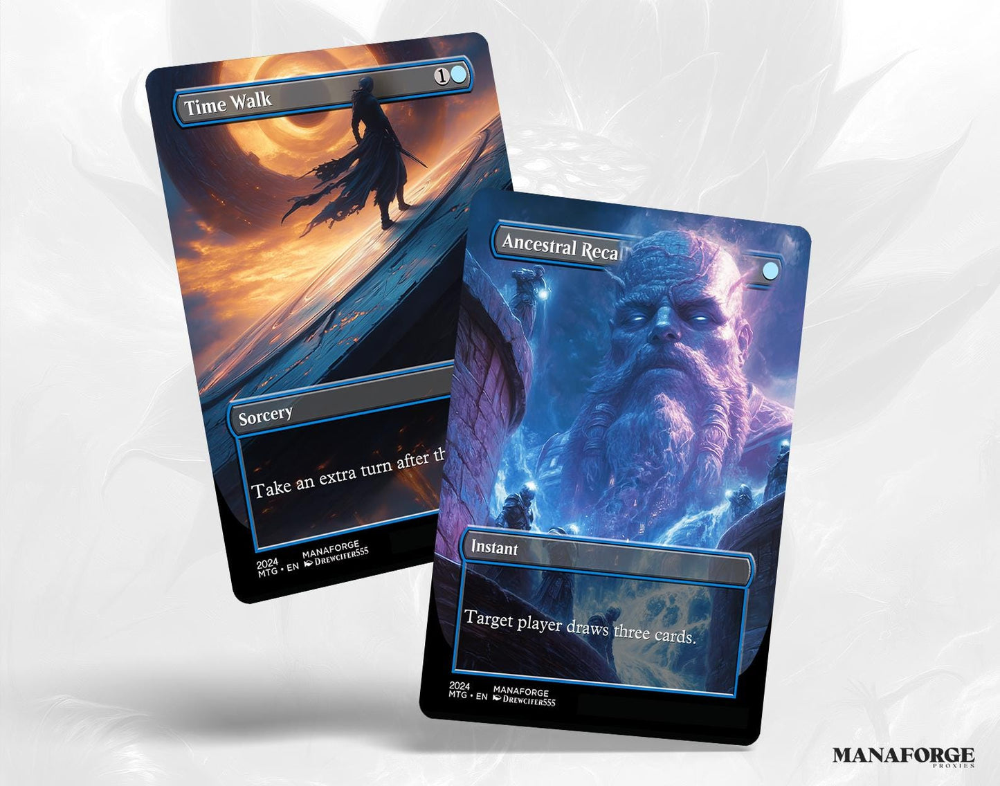 Power 9 Full Art Borderless MTG Proxies | Iconic Magic Cards Set | Custom Magic the Gathering Cards