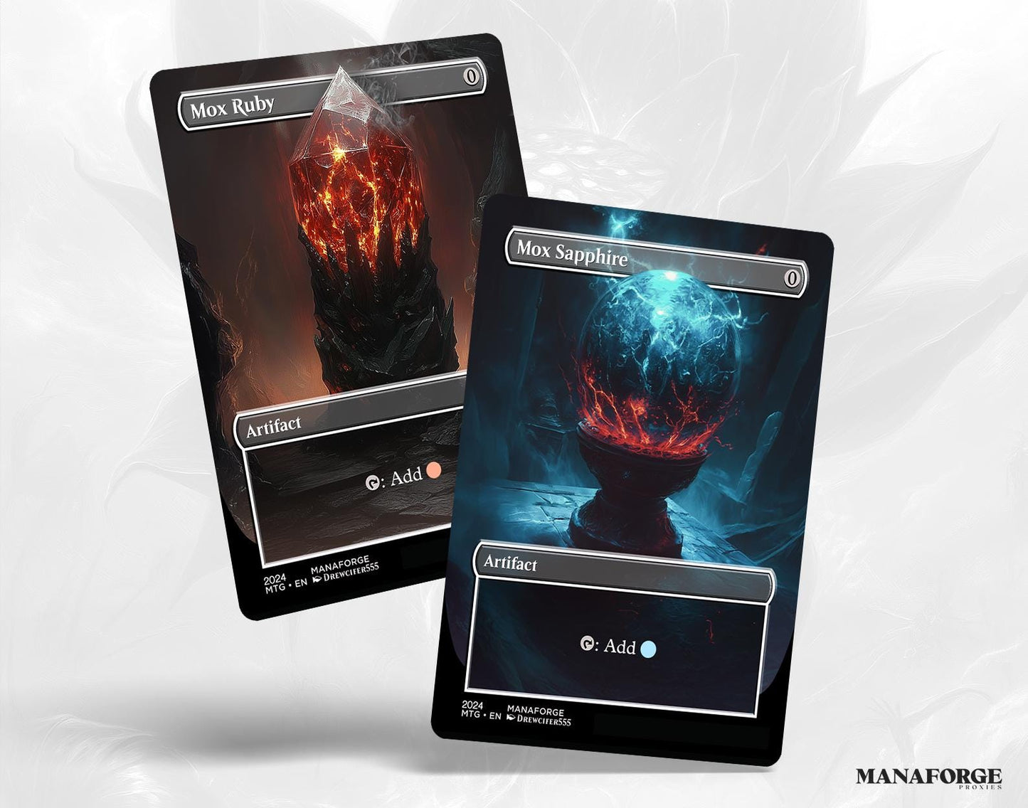 Power 9 Full Art Borderless MTG Proxies | Iconic Magic Cards Set | Custom Magic the Gathering Cards