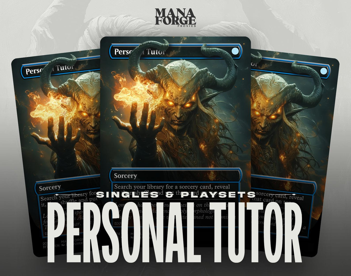 Personal Tutor Proxy – Borderless Custom Art MTG Card | Singles or Playset for Commander