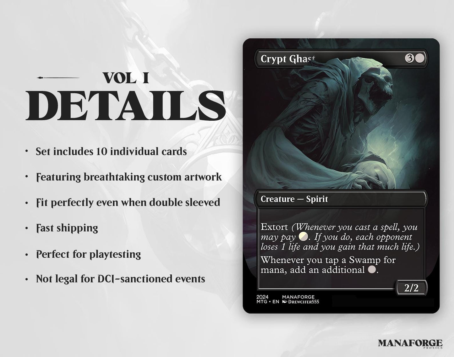 EDH Black Staples Proxy Set Vol. 1 | Borderless Full Art MTG Commander Essentials (Cabal Coffers, Damnation, Exsanguinate & More)