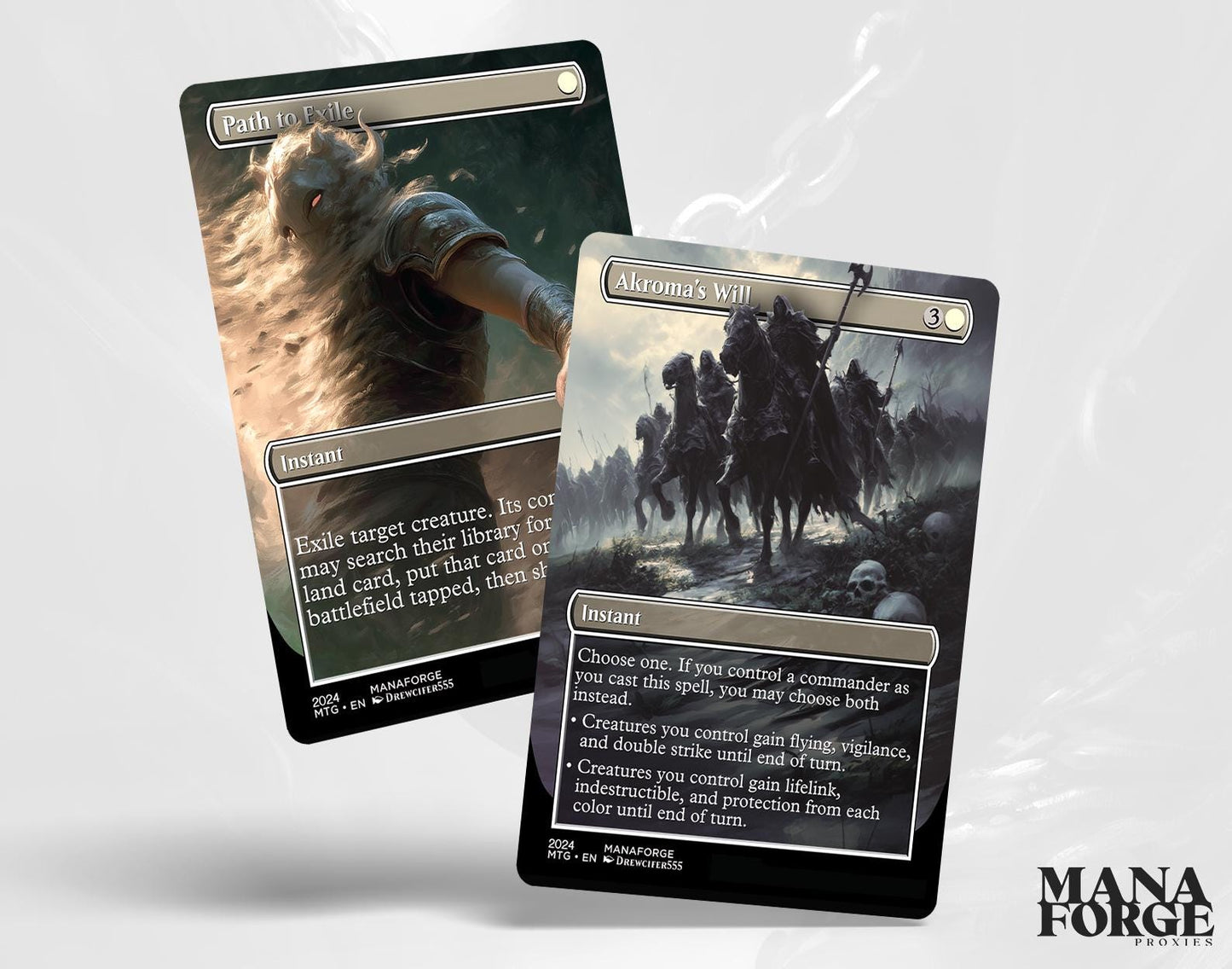 EDH White Staples Proxy Set Vol. 1 | Borderless Full Art MTG Commander Essentials (Akroma’s Will, Archangel of Thune, Wrath of God & More)