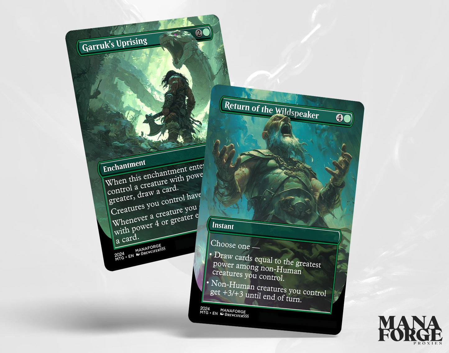 EDH Green Staples Proxy Set Vol. 1 | Borderless Full Art MTG Commander Essentials (Cultivate, Kodama’s Reach, Heroic Intervention & More)