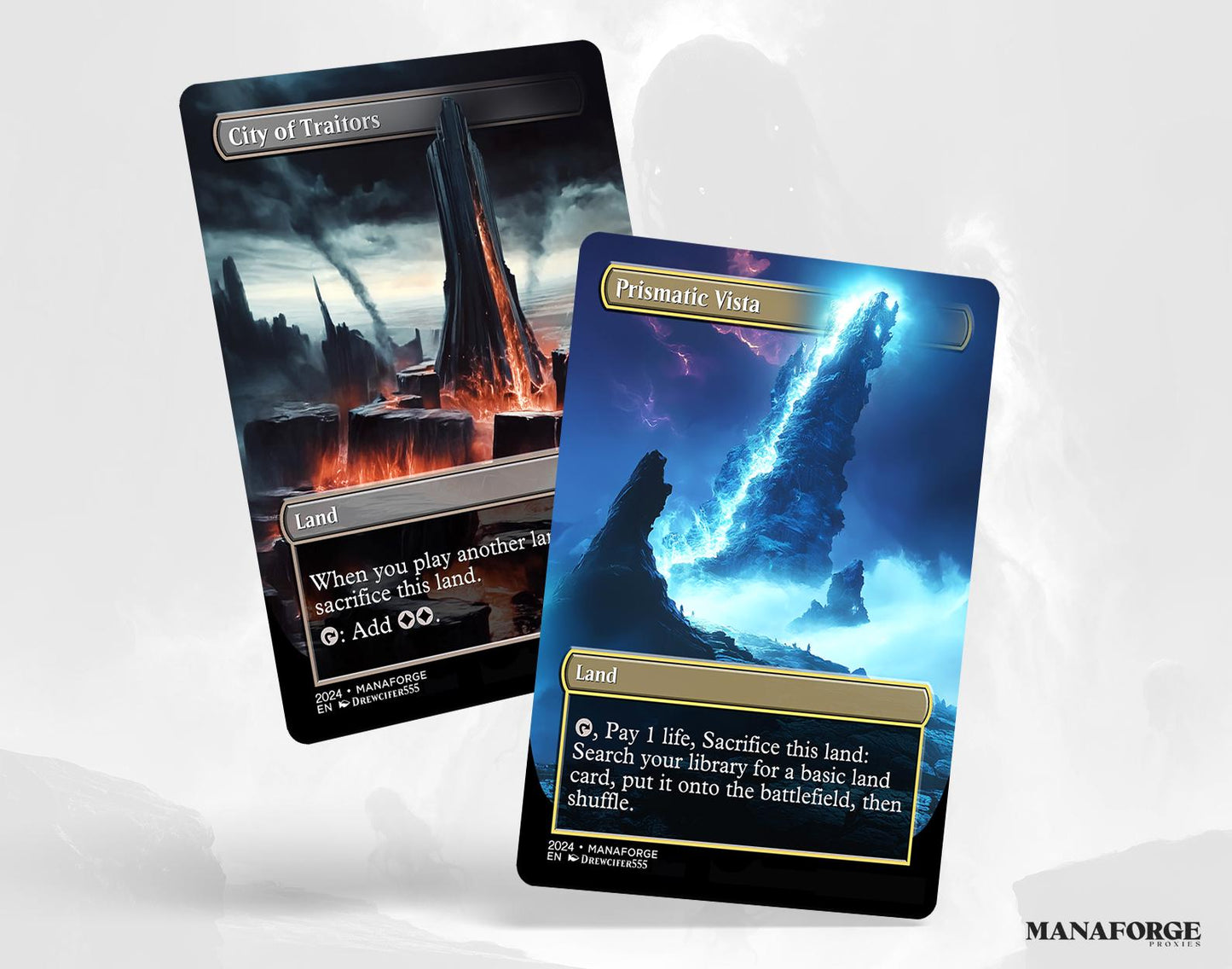 Borderless Utility Lands – Volume I | 10-Card Full-Art MTG Proxy Bundle – Ancient Tomb, Cavern of Souls, Cabal Coffers