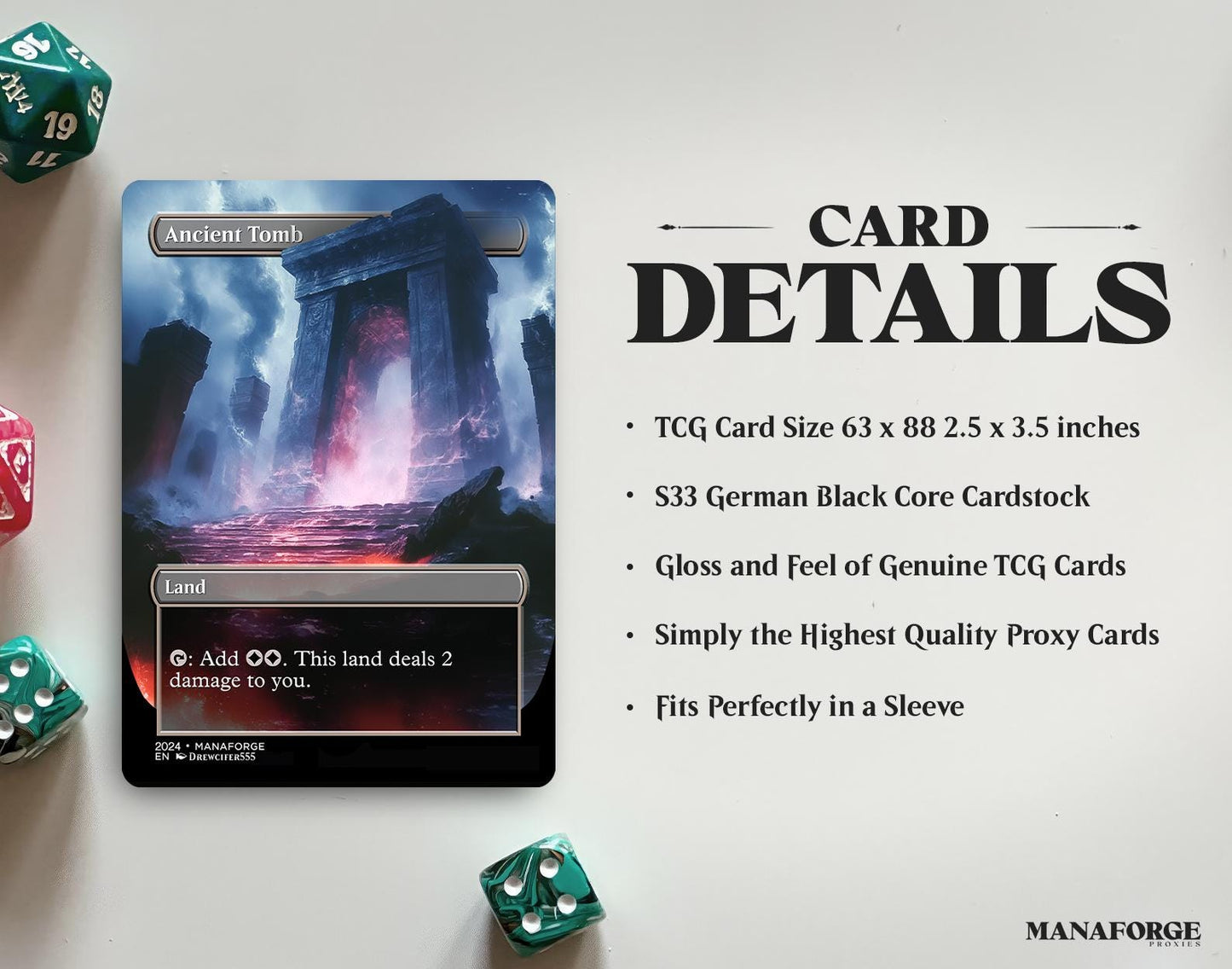 Borderless Utility Lands – Volume I | 10-Card Full-Art MTG Proxy Bundle – Ancient Tomb, Cavern of Souls, Cabal Coffers