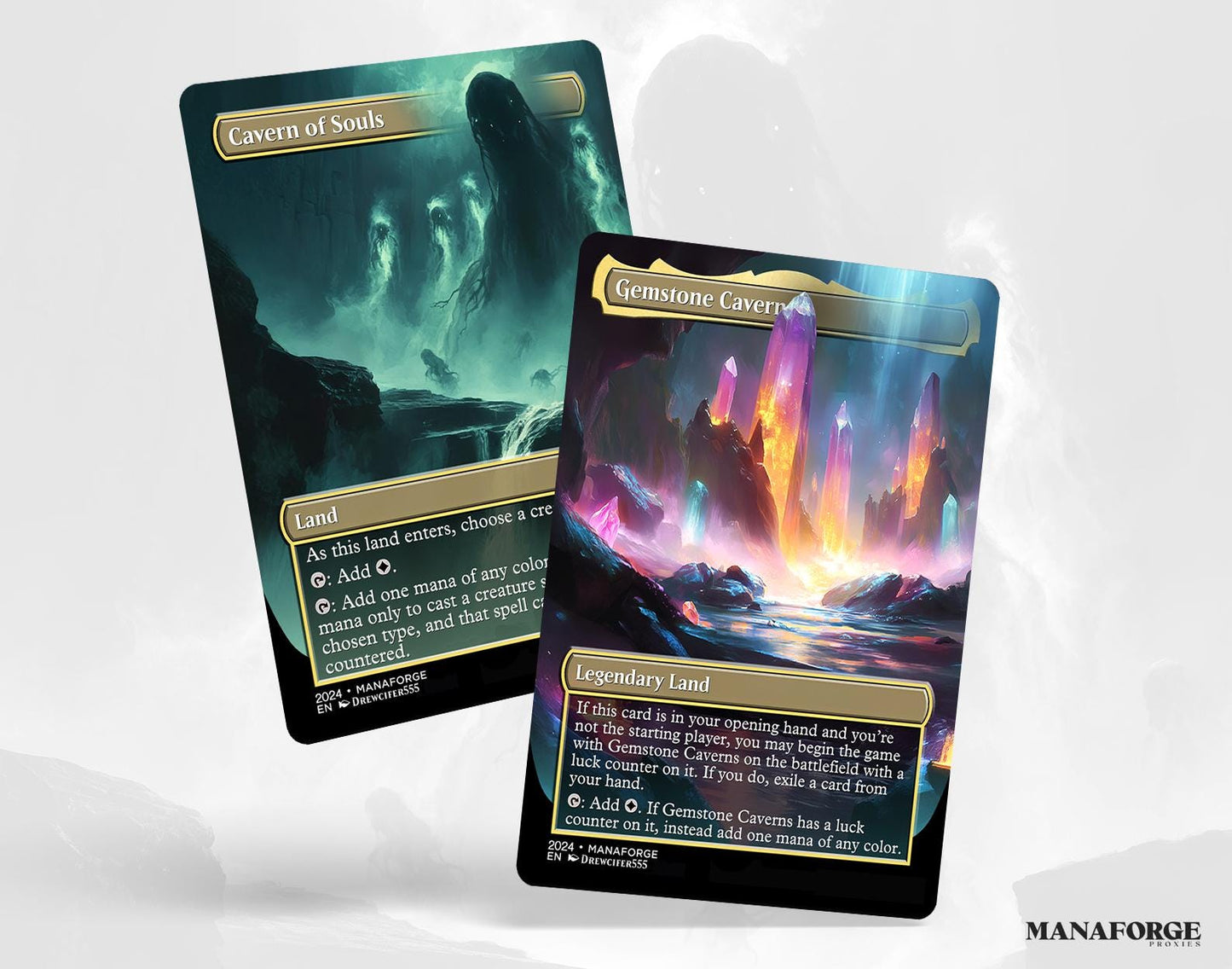 Borderless Utility Lands – Volume I | 10-Card Full-Art MTG Proxy Bundle – Ancient Tomb, Cavern of Souls, Cabal Coffers