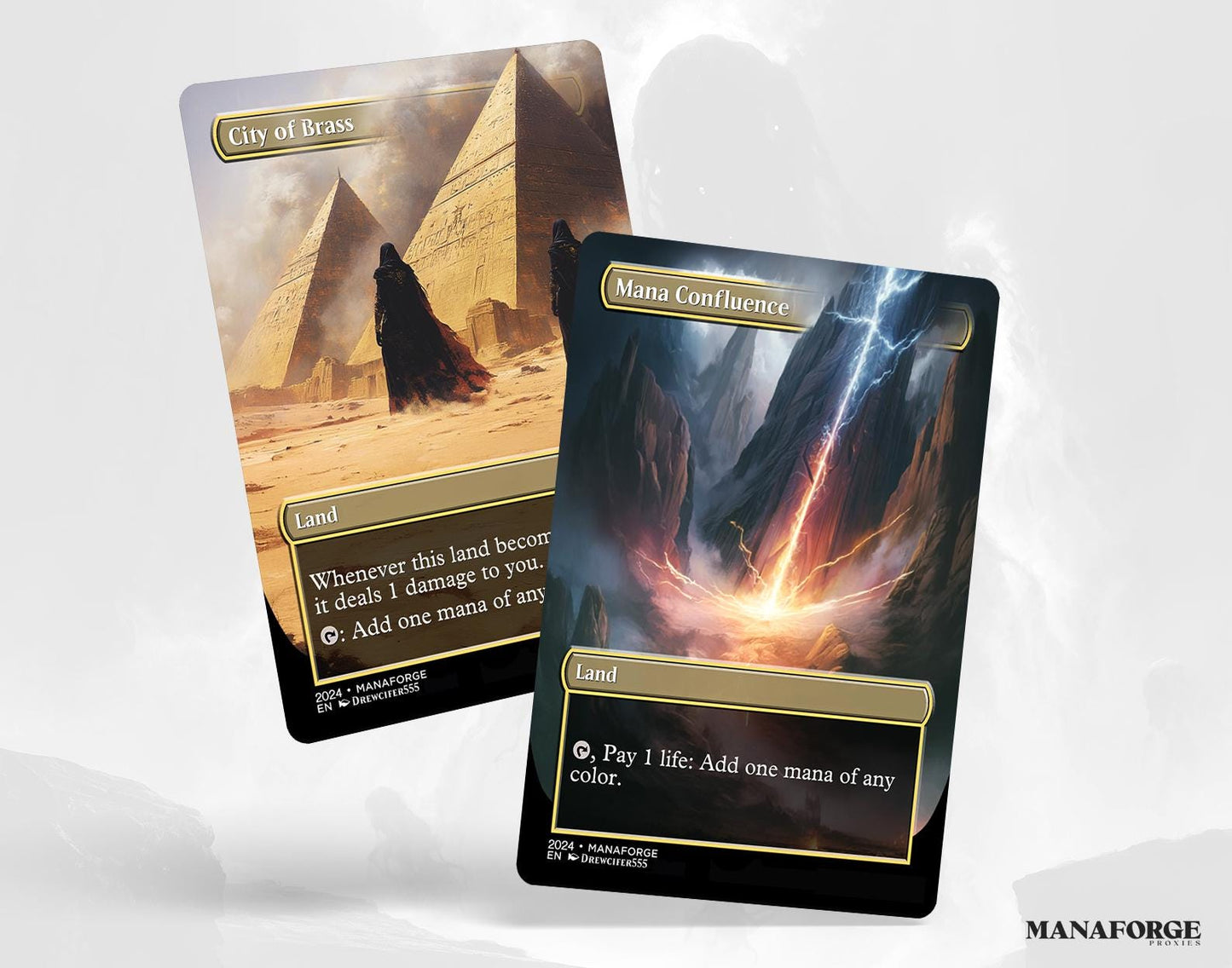 Borderless Utility Lands – Volume I | 10-Card Full-Art MTG Proxy Bundle – Ancient Tomb, Cavern of Souls, Cabal Coffers