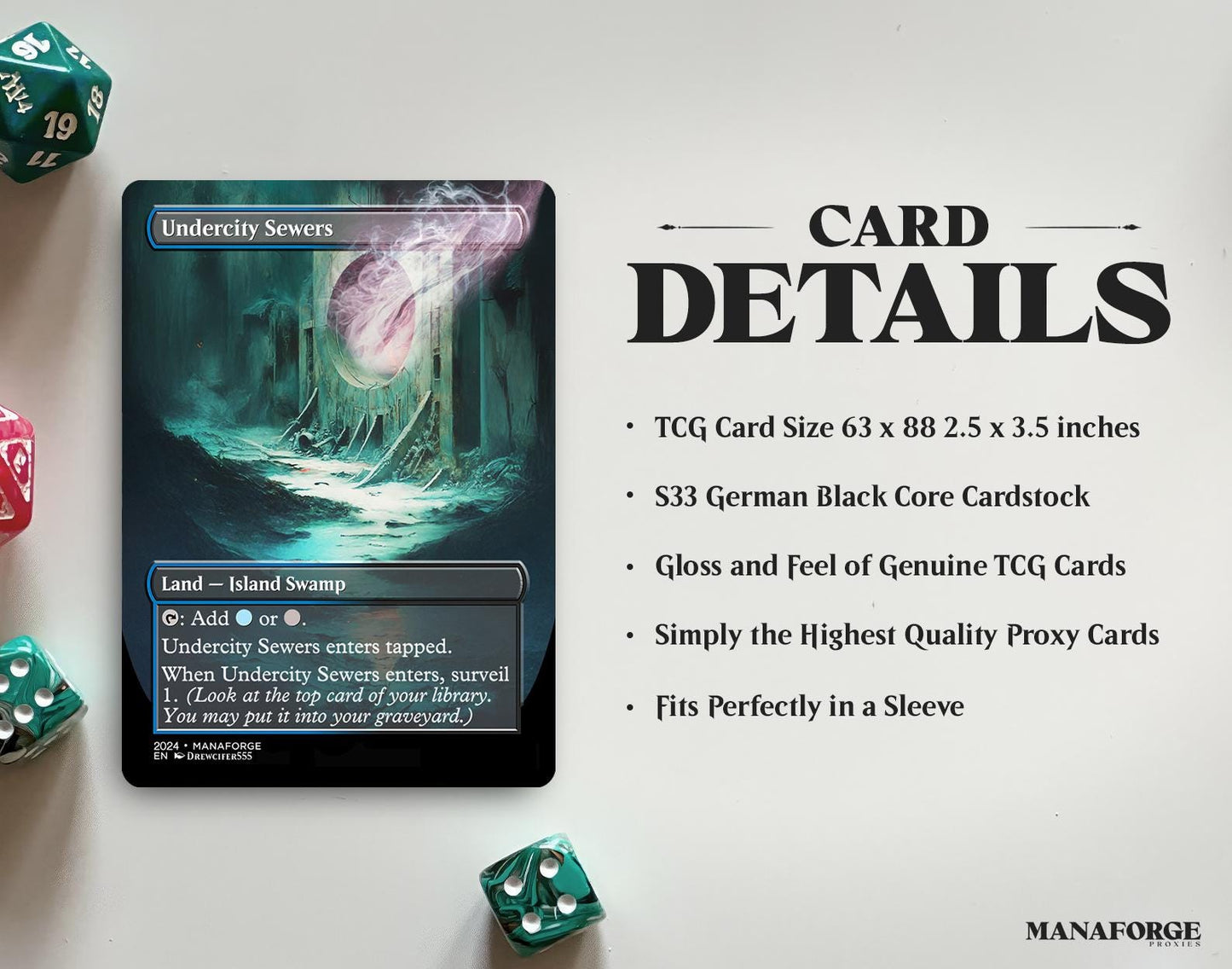 Borderless Surveil Lands – Volume I | 10-Card Full-Art MTG Proxy Bundle – Commander Duals for Surveil and Control