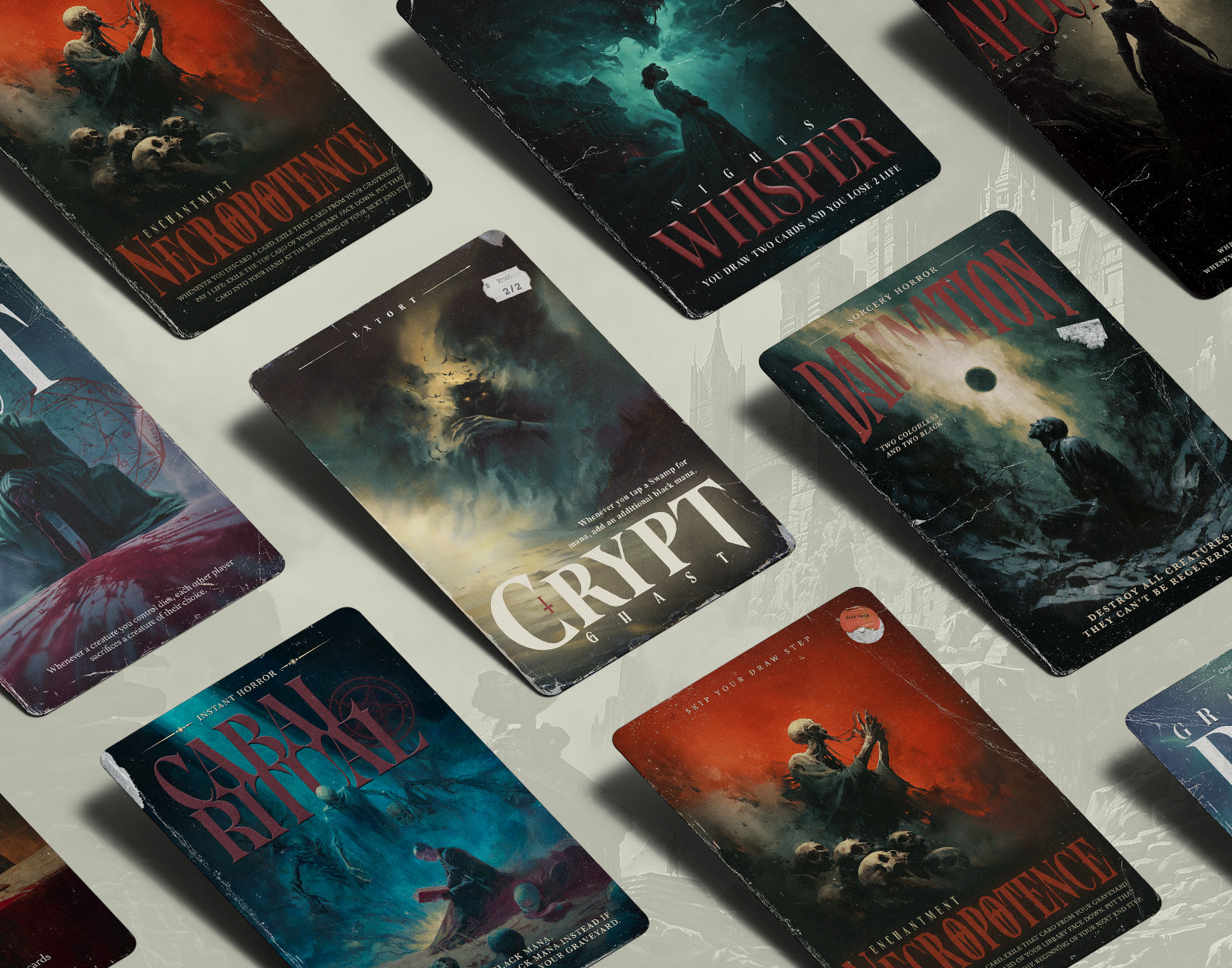 Horror Novels Black Staples Vol III MTG proxy card pack by ManaForge