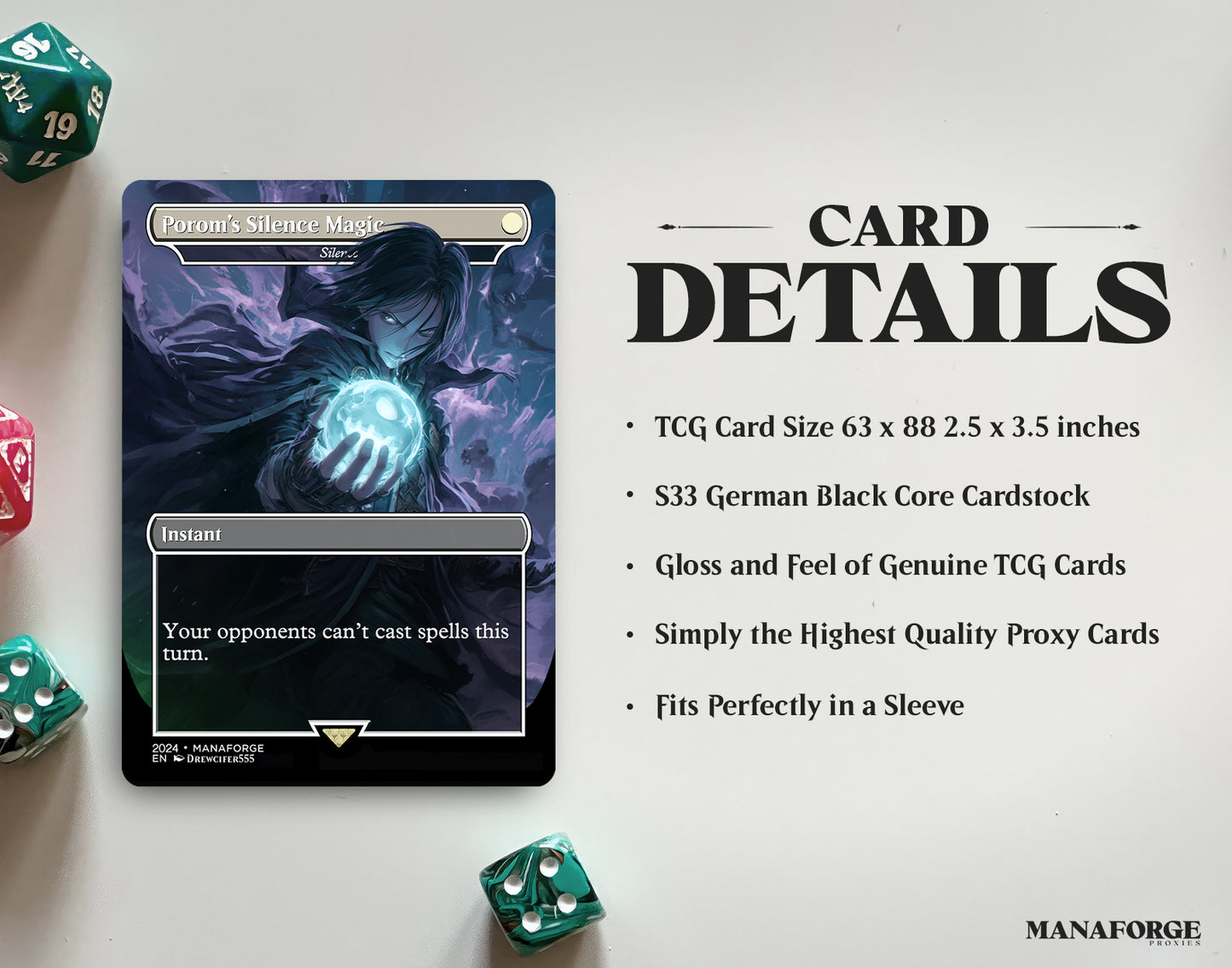 Card details for ManaForge TCG-size Final Fantasy proxy cards