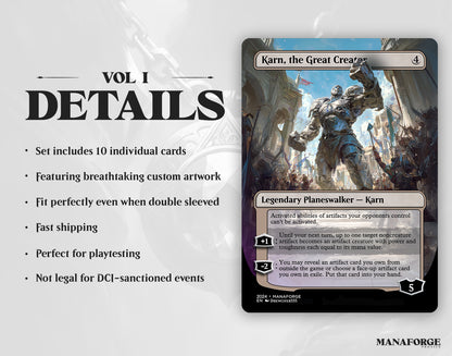 Borderless Planeswalkers Vol I 10-card set details