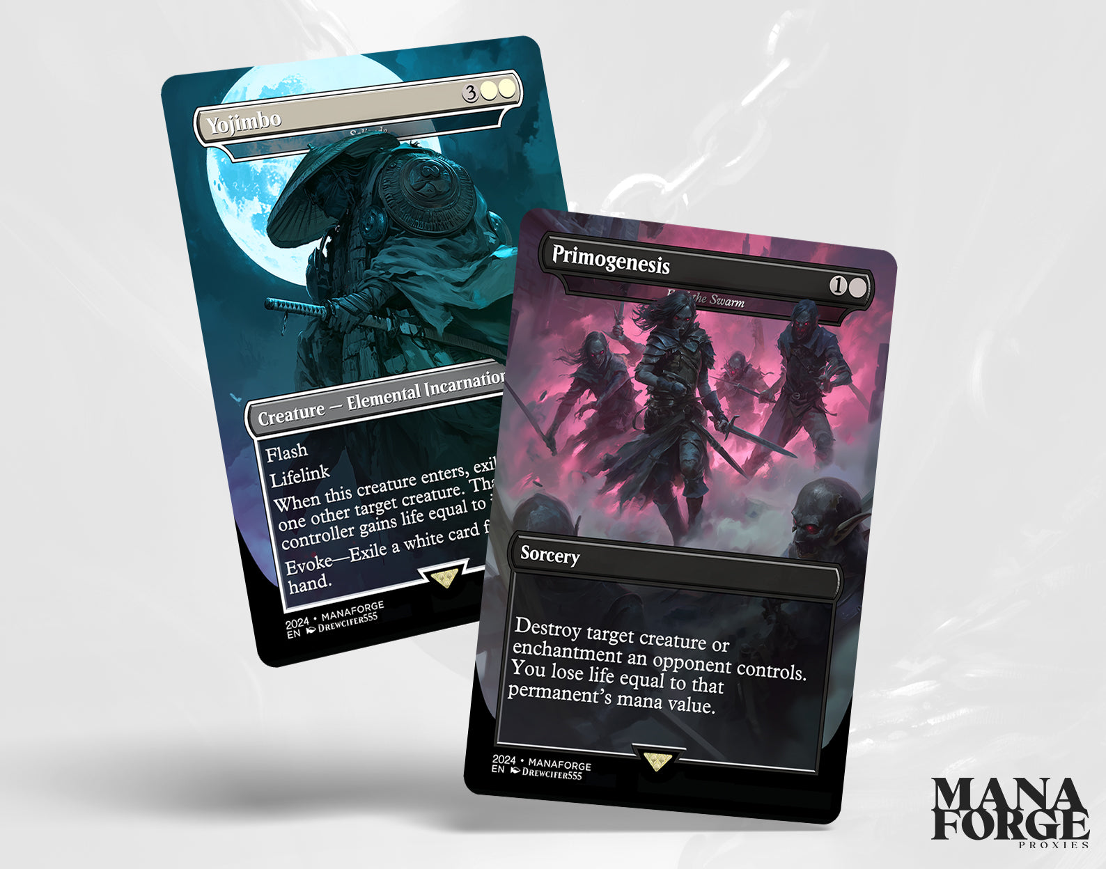 Primogenesis and Final Fantasy borderless proxy card preview