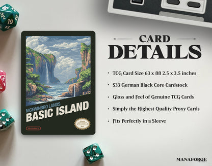 Retro NES Nicewinbro Basic Lands - Vol I