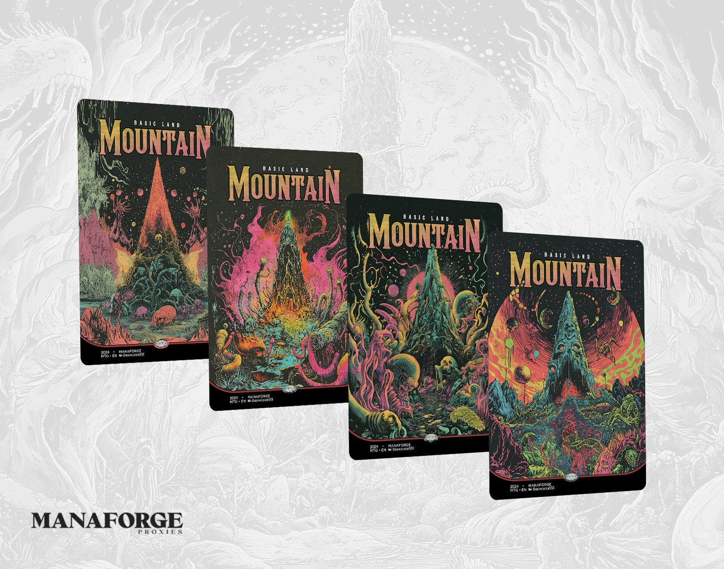 Psychedelic Concert Posters Basic Lands - Vol I