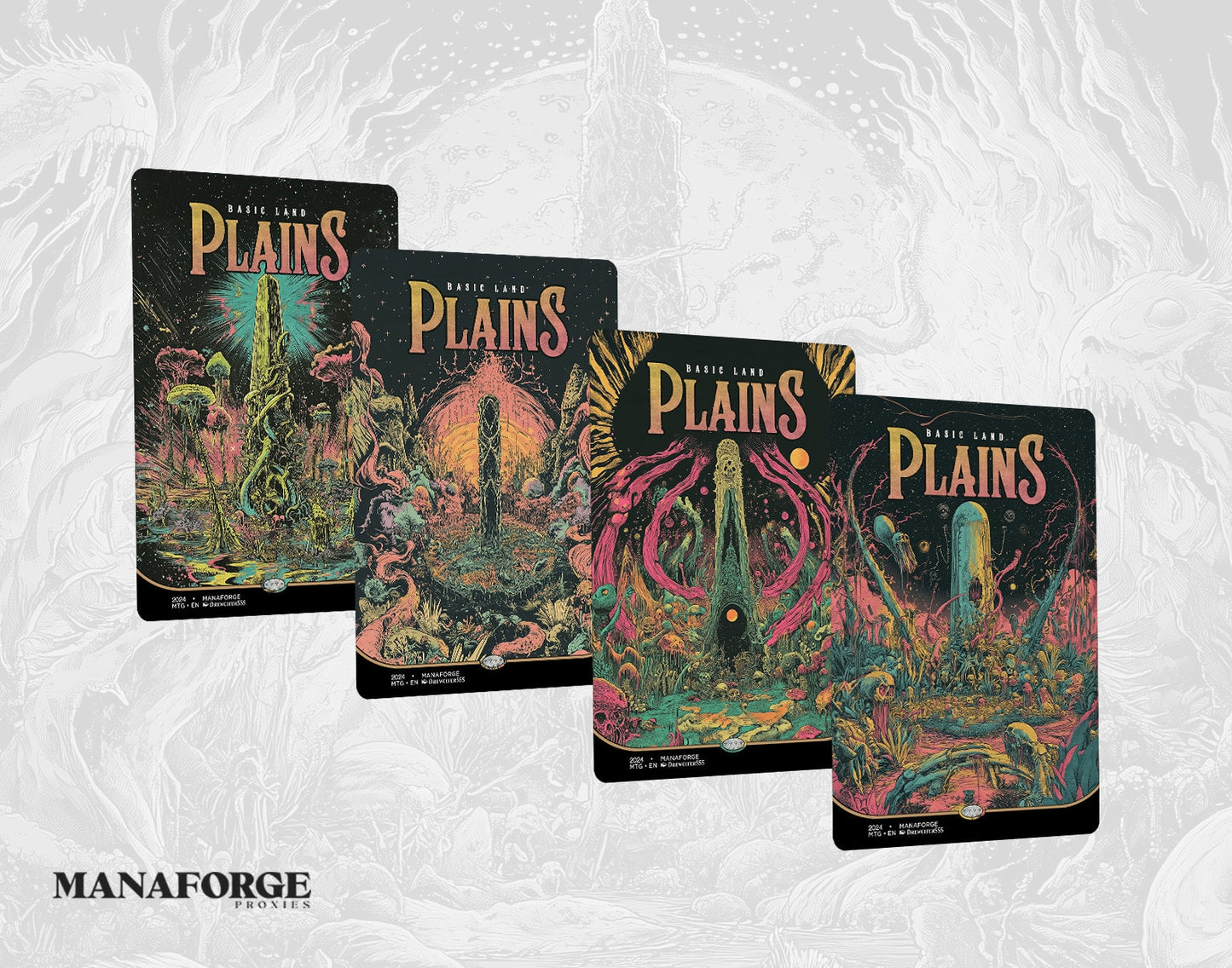 Psychedelic Concert Posters Basic Lands - Vol I