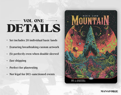 Psychedelic Concert Posters Basic Lands - Vol I