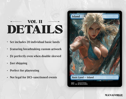 Demon Dolls Waifu Basic Lands Bundle – Full Art Anime MTG Proxies Volume Two | Custom Magic the Gathering Lands