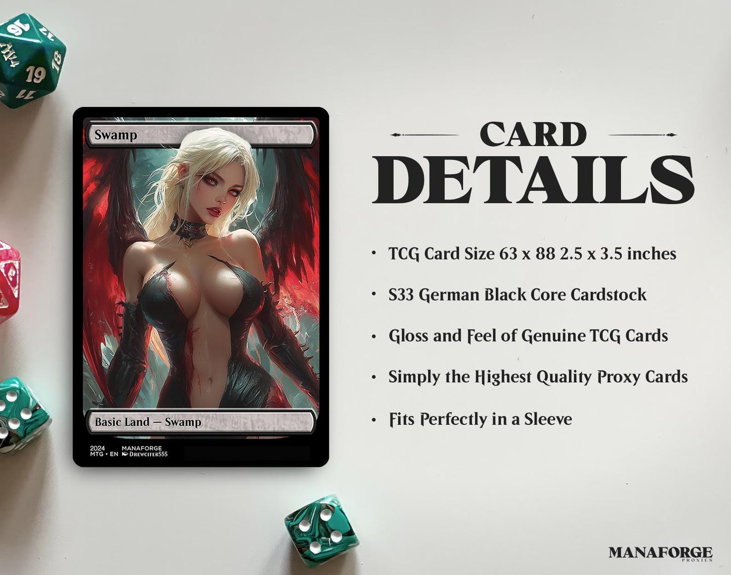 Demon Dolls Waifu Basic Lands Bundle – Full Art Anime MTG Proxies Volume Two | Custom Magic the Gathering Lands