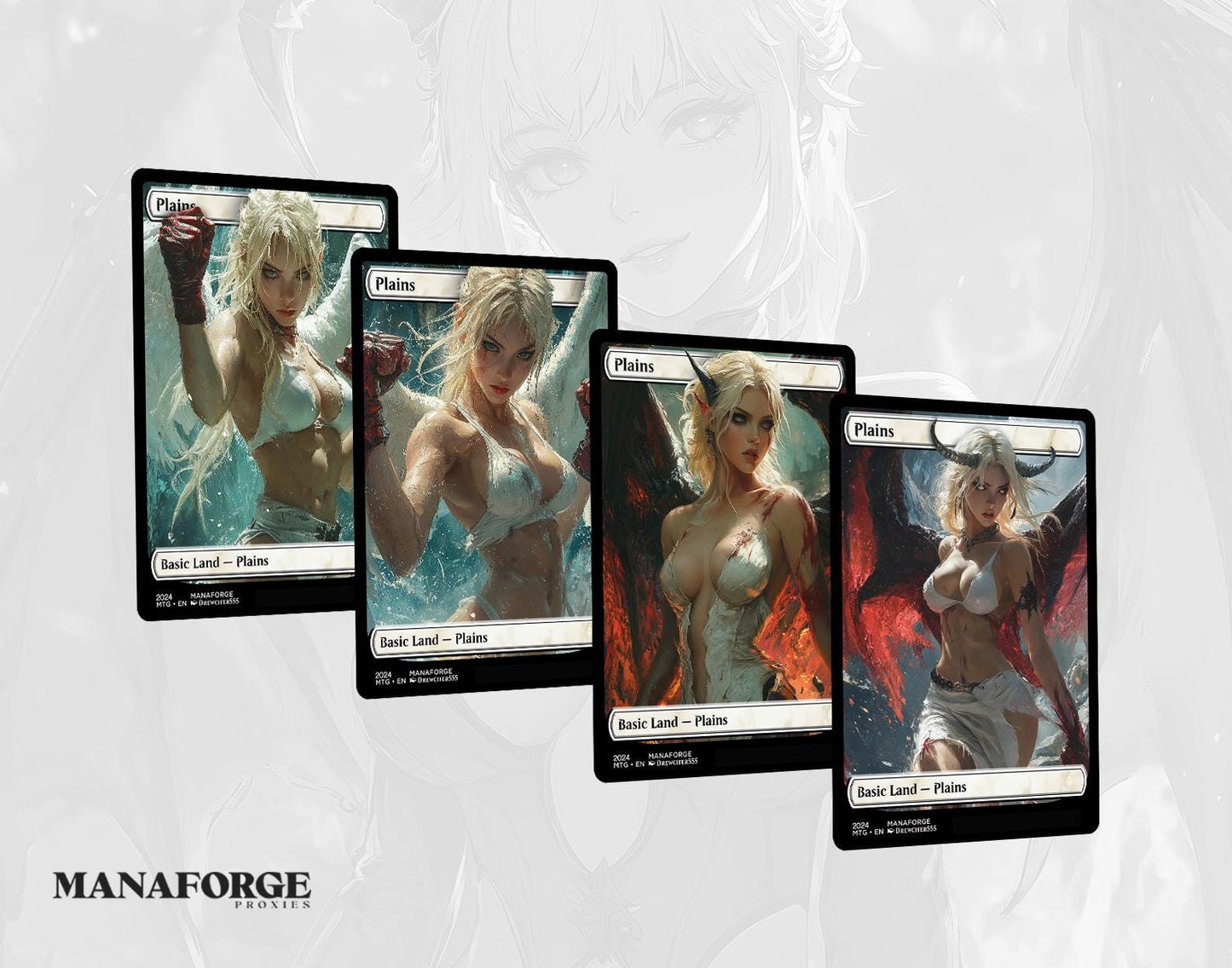 Demon Dolls Waifu Basic Lands Bundle – Full Art Anime MTG Proxies Volume Two | Custom Magic the Gathering Lands