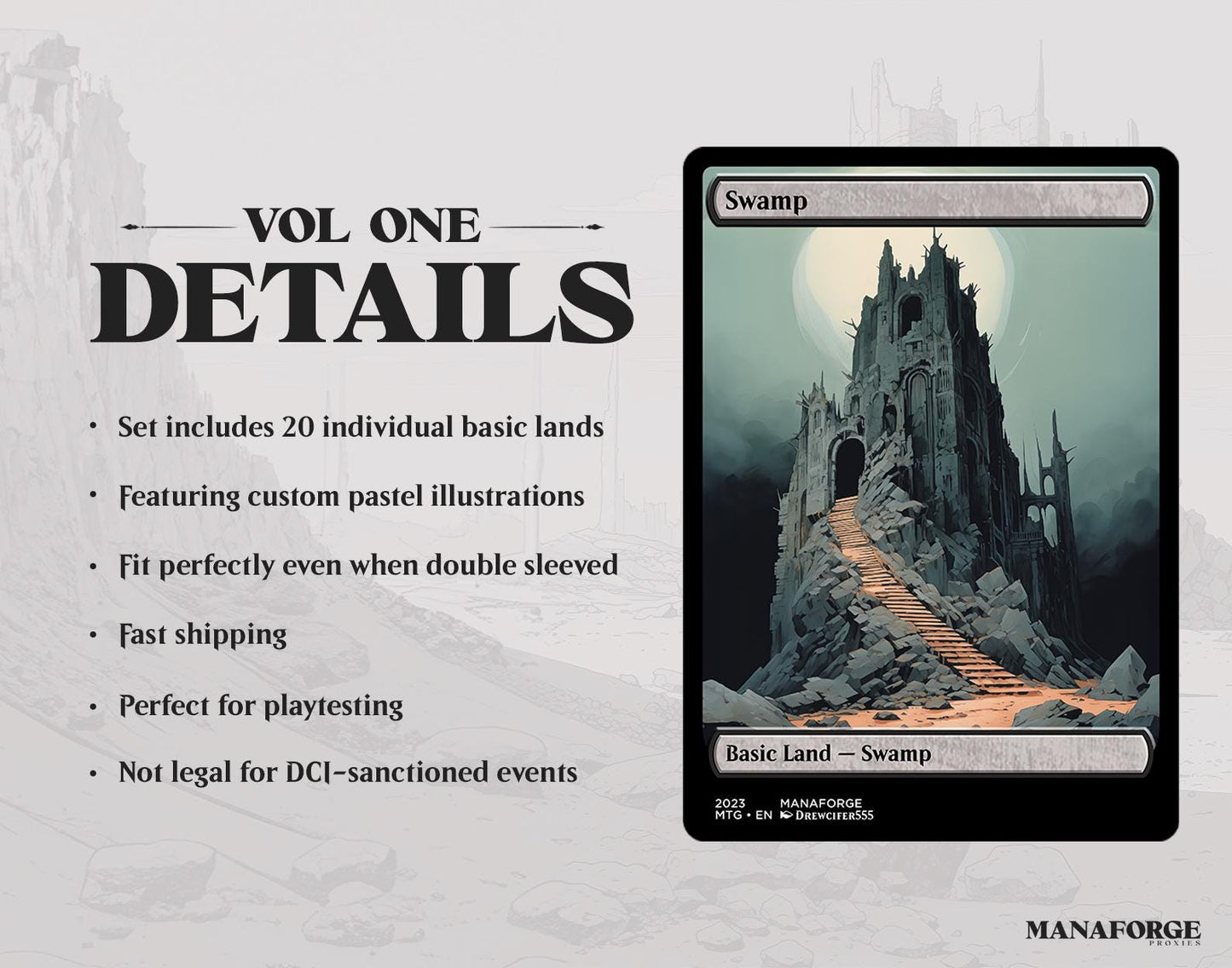 Pastels From Hell Basic Lands - Vol I