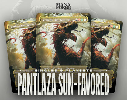 pantlaza card sleeves The Lost Caverns of Ixalan Pantlaza, Sun-Favored Standard Deck Protector Sleeves (100ct) for Magic: The Gathering MTG Sleeves Lost Caverns of
