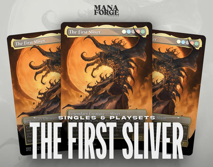 The First Sliver Proxy – Clear Frame Custom Art MTG Card Playset | Perfect for Commander