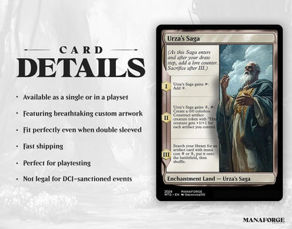 Urza's Saga Proxy – Custom Art MTG Card for Commander | Singles or Playset Options Available