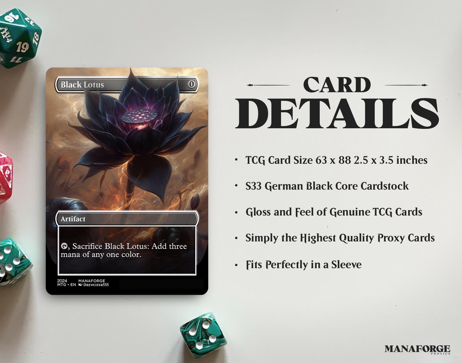 Power 9 Full Art Borderless MTG Proxies | Iconic Magic Cards Set | Custom Magic the Gathering Cards