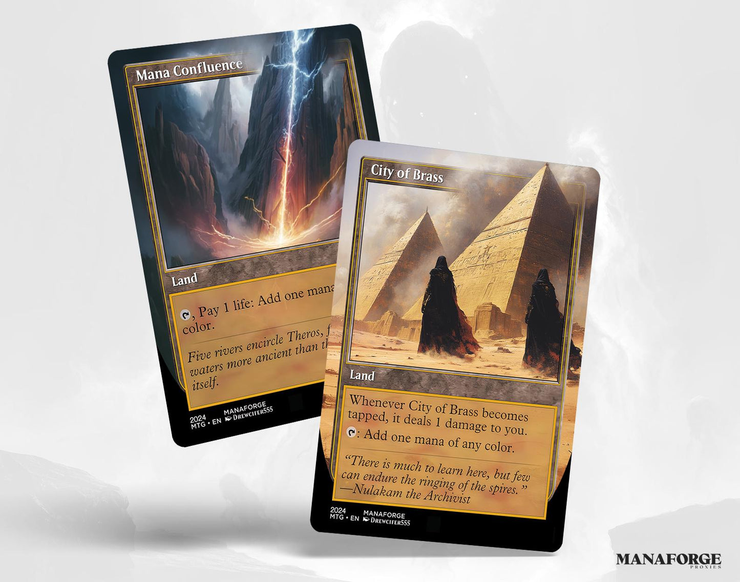 Modern Retro Utility Lands Vol I – Full Art MTG Proxies for Commander | Custom Magic the Gathering Lands