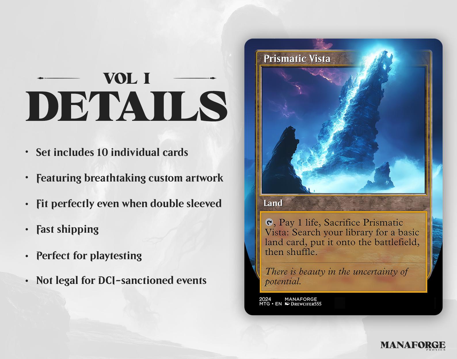 Modern Retro Utility Lands Vol I – Full Art MTG Proxies for Commander | Custom Magic the Gathering Lands