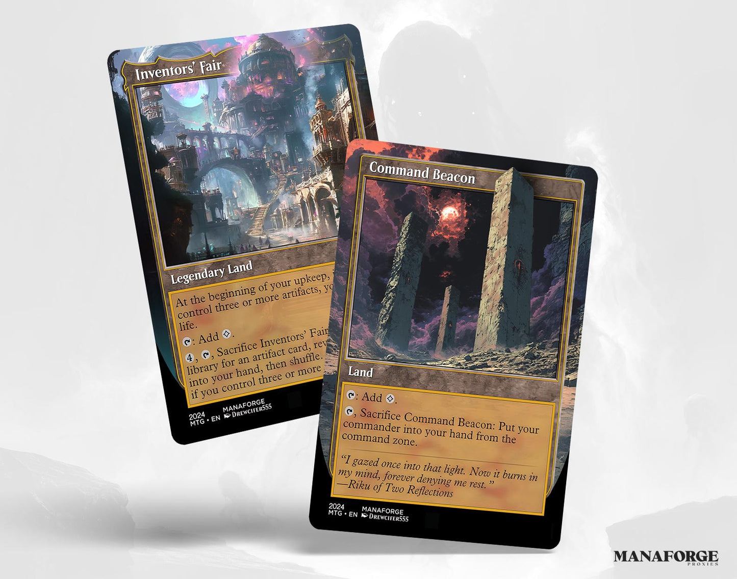 Modern Retro Utility Lands Vol II | Custom Full Art MTG Proxies for Commander & Collectors | Unique Game Accessories