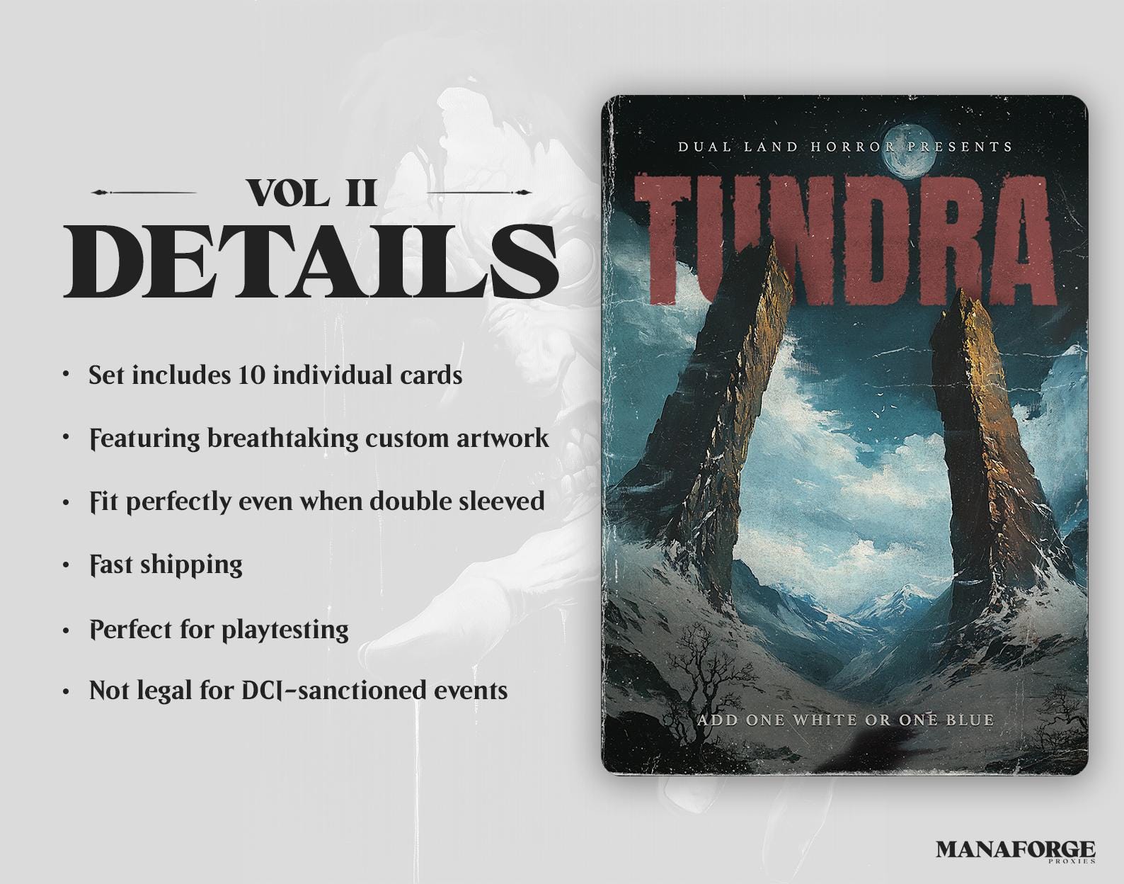 MTG Vintage Horror Novels Dual Lands Bundle | Full Art Custom Magic the Gathering Proxies Volume Two