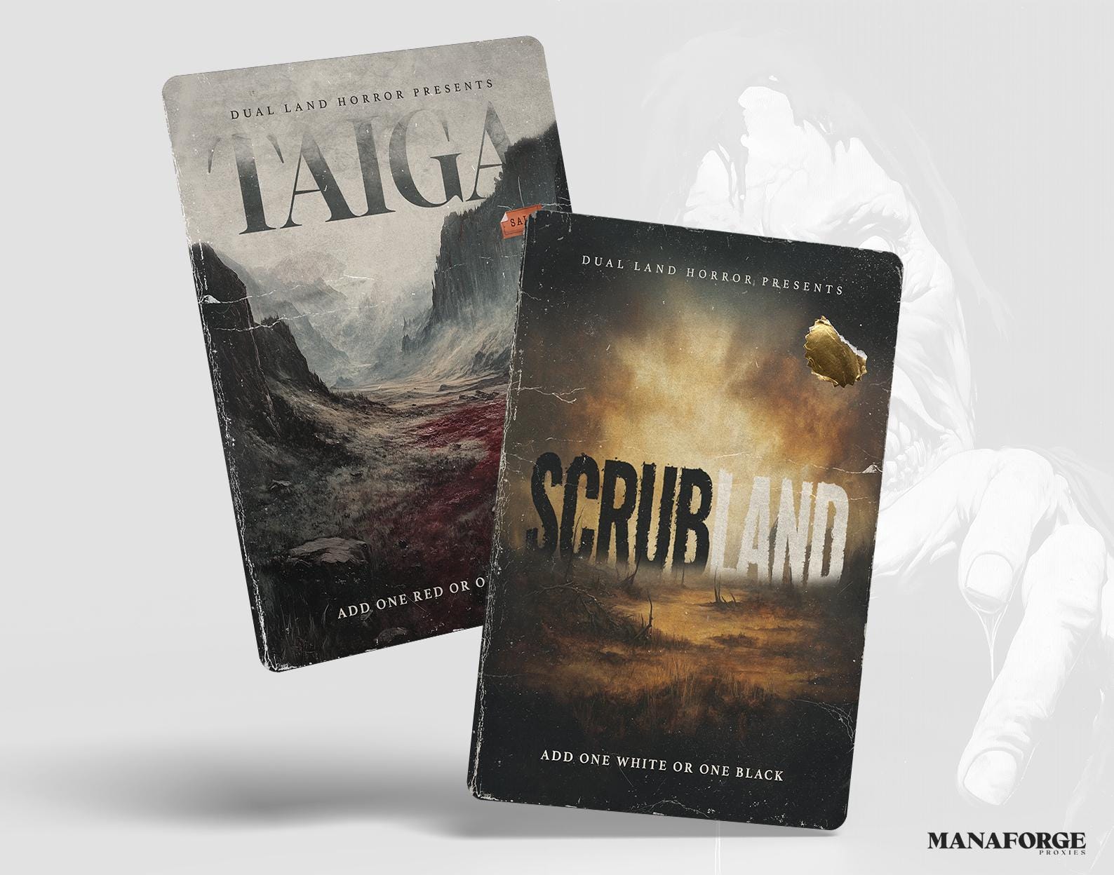 MTG Vintage Horror Novels Dual Lands Bundle | Full Art Custom Magic the Gathering Proxies Volume Two