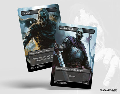 Zombie Double-Sided Tokens Bundle – Custom Full Art MTG Proxies for Commander & Casual Play