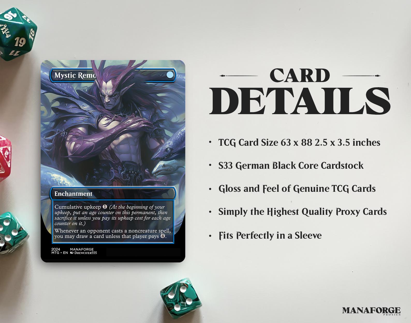 Mystic Remora Proxy – Borderless Custom Art MTG Card | Singles or Playset for Commander