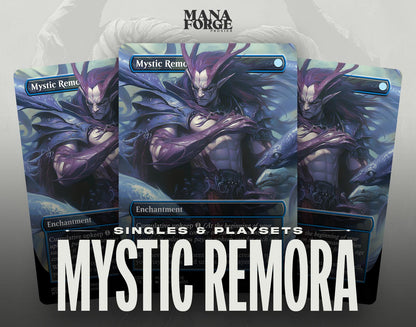 Mystic Remora Proxy – Borderless Custom Art MTG Card | Singles or Playset for Commander