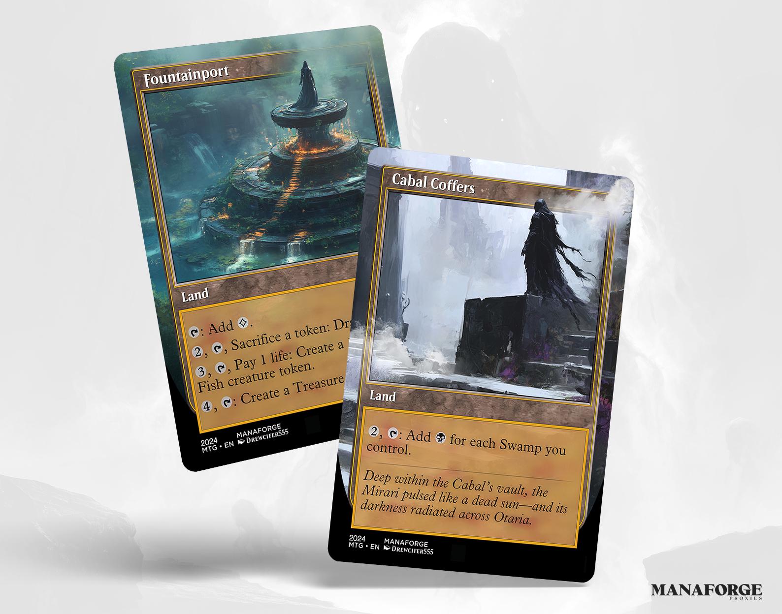Modern Retro Utility Lands Vol I – Full Art MTG Proxies for Commander | Custom Magic the Gathering Lands