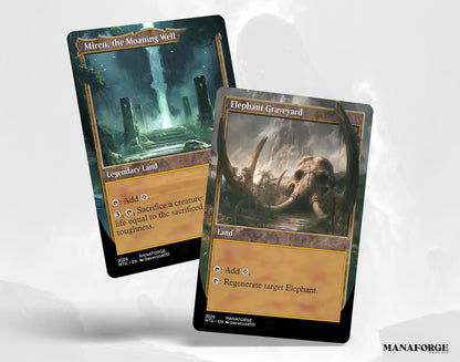 Modern Retro Utility Lands Vol II | Custom Full Art MTG Proxies for Commander & Collectors | Unique Game Accessories