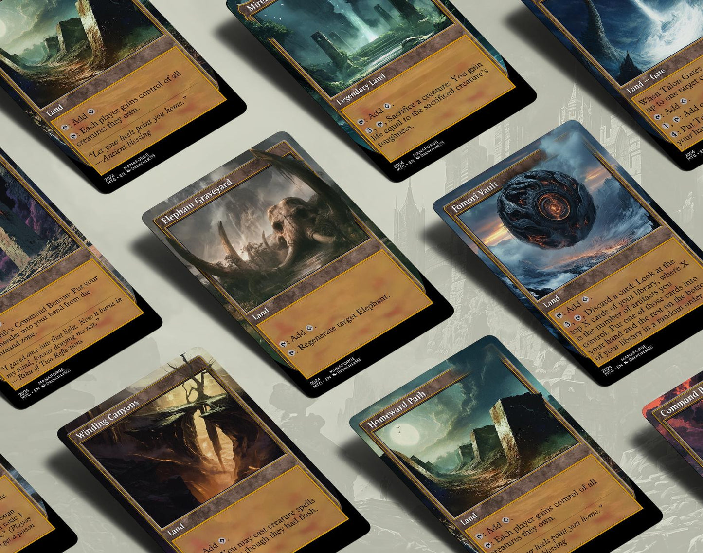 Modern Retro Utility Lands Vol II | Custom Full Art MTG Proxies for Commander & Collectors | Unique Game Accessories