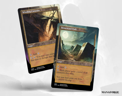 Modern Retro Utility Lands Vol II | Custom Full Art MTG Proxies for Commander & Collectors | Unique Game Accessories