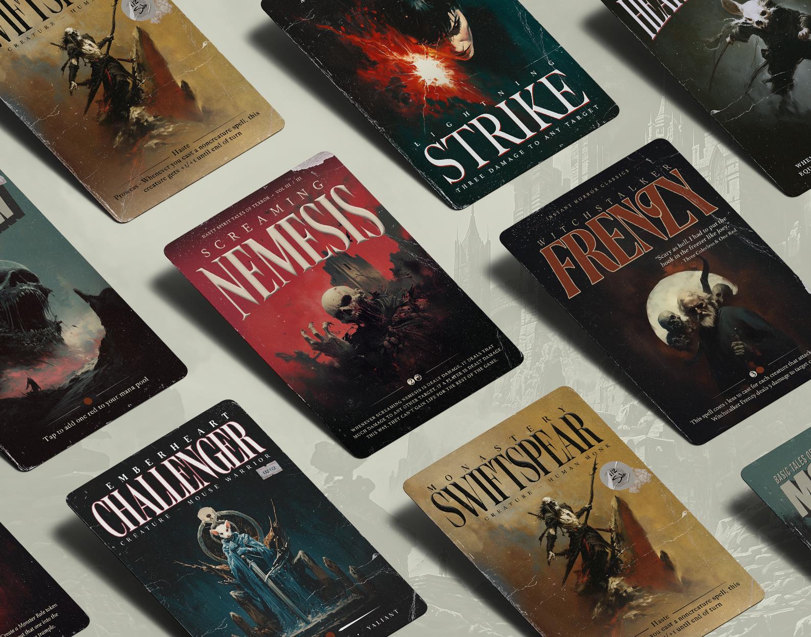 Vintage Horror Novels Volume II – Custom Horror-Inspired MTG Proxy Deck | 60-Card Mono-Red Prowess Magic Cards