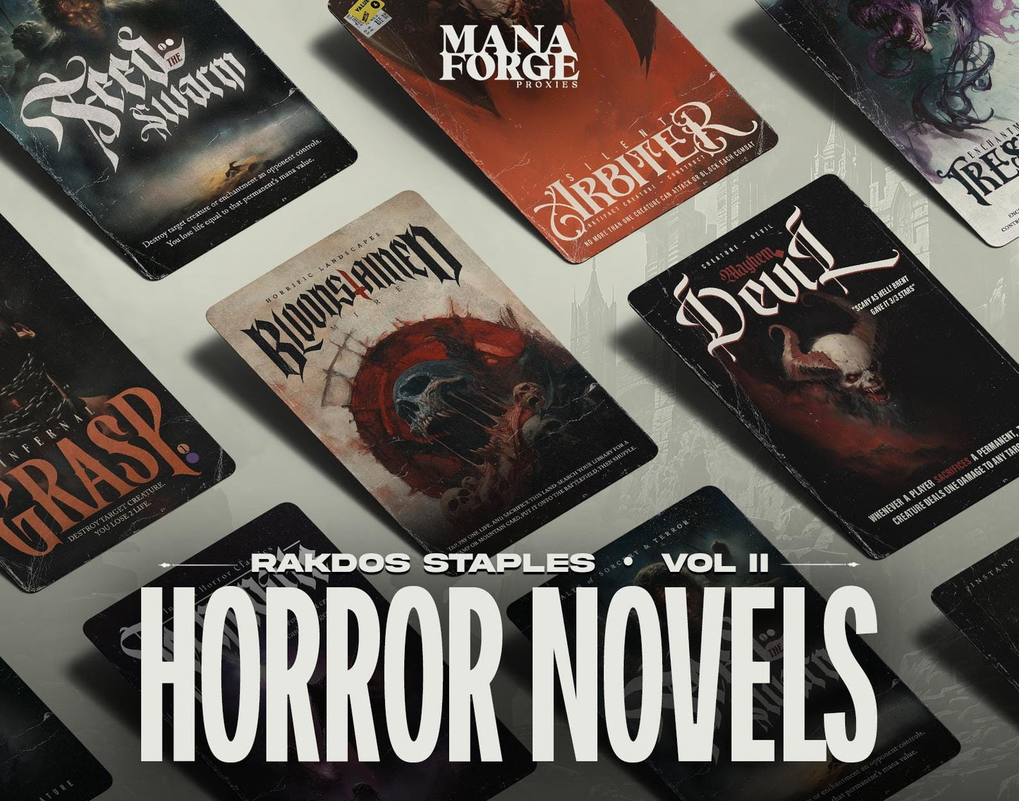 Rakdos Staples Vintage Horror Novels Volume II | Full Art MTG Proxies for Commander & Casual Play