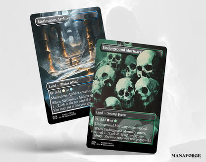 Borderless Surveil Lands Volume I | Full Art MTG Proxy Cards for Commander & Casual Play