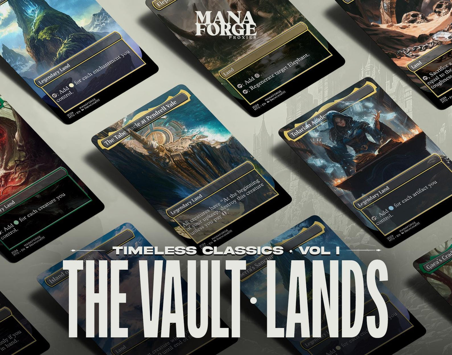 The Vault: Lands | Volume One – Iconic MTG Proxy Collection Featuring Gaea’s Cradle, Tolarian Academy & More