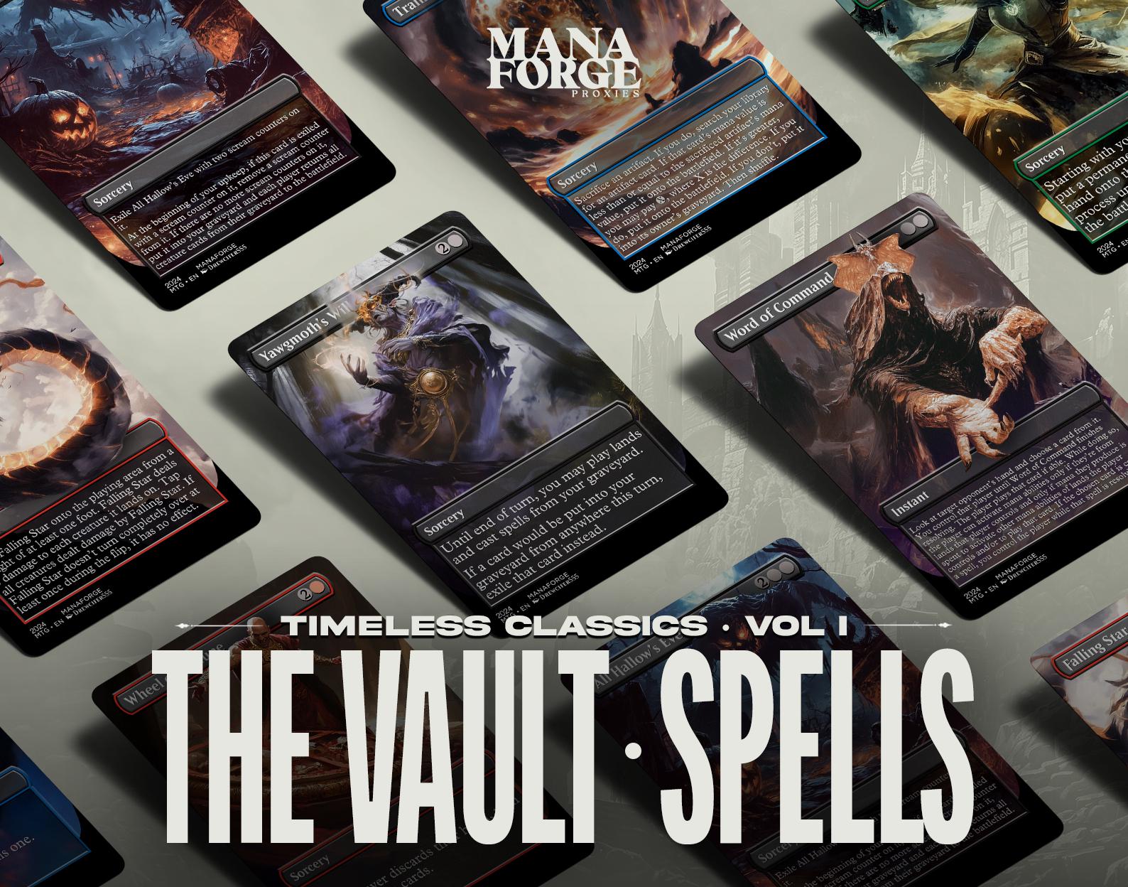 The Vault: Spells | Volume One – Iconic MTG Proxy Collection Featuring Time Walk, Ancestral Recall & More