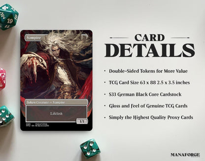 Vampires & Blood Double-Sided Tokens Bundle | Custom MTG Proxies for Commander and Casual Play