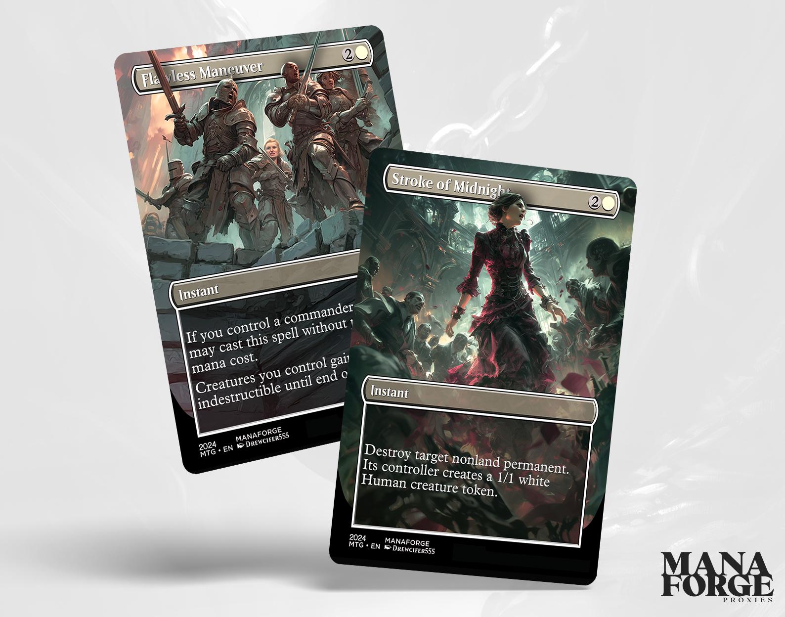 EDH White Staples Proxy Set Vol. 1 | Borderless Full Art MTG Commander Essentials (Akroma’s Will, Archangel of Thune, Wrath of God & More)