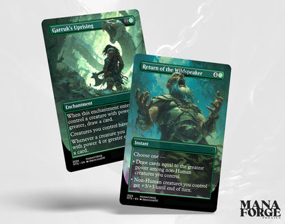 EDH Green Staples Proxy Set Vol. 1 | Borderless Full Art MTG Commander Essentials (Cultivate, Kodama’s Reach, Heroic Intervention & More)